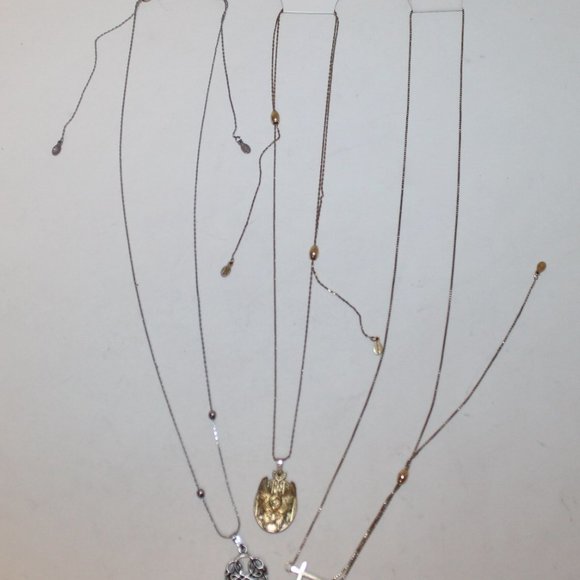 Alex & Ani 3 Pull Chain Lariat Necklace Bundle Lot - Picture 3 of 8